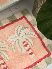 Orange Palm Tree 100% Cotton Bath Mat - Image 3 of 5