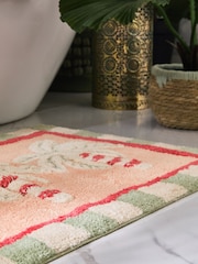 Orange Palm Tree 100% Cotton Bath Mat - Image 4 of 5