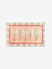 Orange Palm Tree 100% Cotton Bath Mat - Image 5 of 5