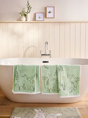 Green Spring Bunny 100% Cotton Towel - Image 1 of 7