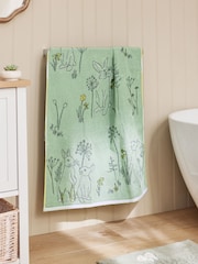 Green Spring Bunny 100% Cotton Towel - Image 2 of 7