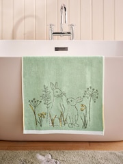 Green Spring Bunny 100% Cotton Towel - Image 3 of 7