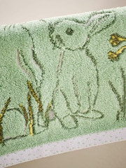 Green Spring Bunny 100% Cotton Towel - Image 4 of 7