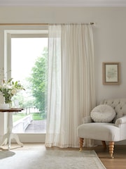 Laura Ashley Маркиза в полоску с вуалевой прорезью и шторами - Изображение 1 из 3