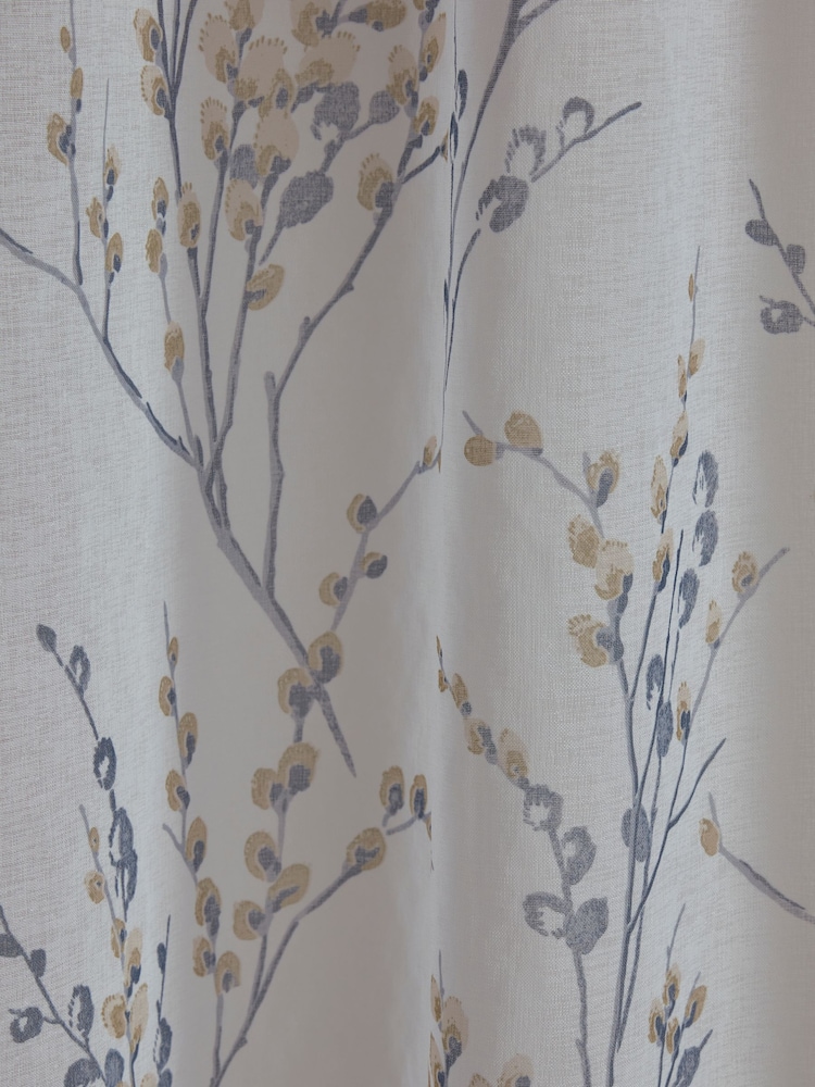 Laura Ashley Seaspray Pussy Willow Voile Slot Top Sheer Panel Pencil Pleat Curtain - Image 3 of 3