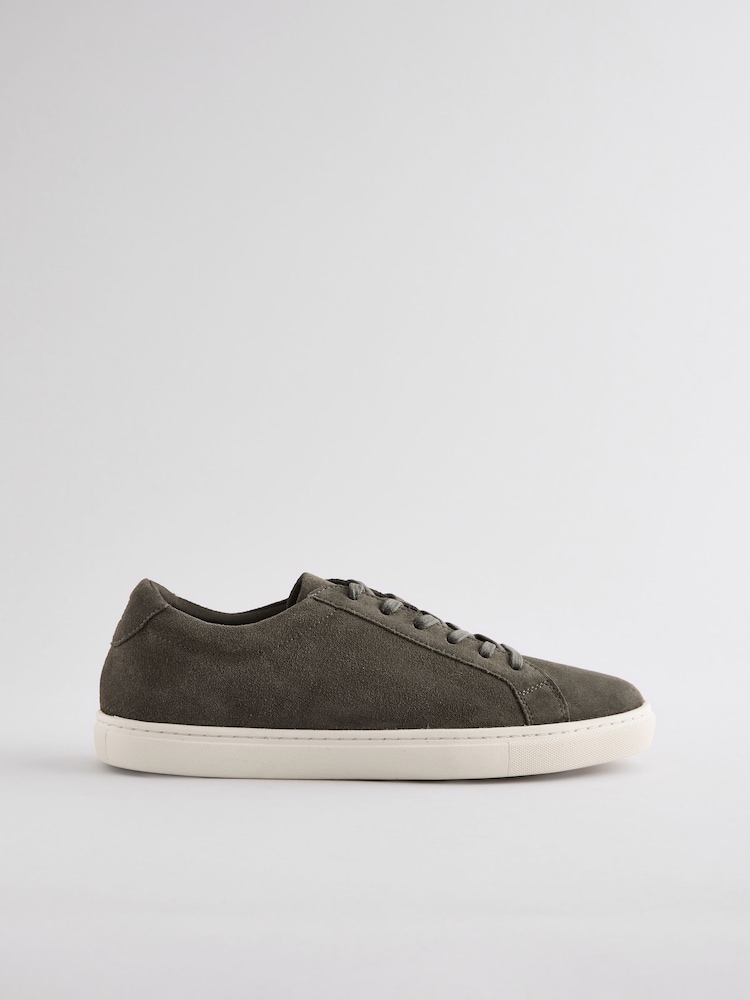 Khaki - Leather Trainers - Image 3 of 6