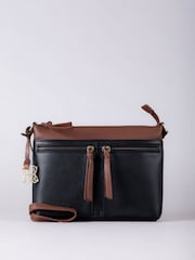 Lakeland Leather Black Beetham Cross-Body Bag - Image 1 of 6