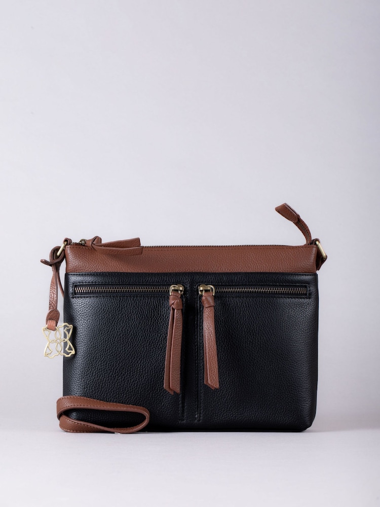 Lakeland Leather Black Beetham Cross-Body Bag - Image 1 of 6 Lakeland Leather Black Beetham Cross-Body Bag - Image 1 of 6