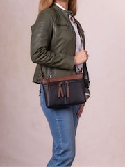 Lakeland Leather Black Beetham Cross-Body Bag - Image 7 of 7