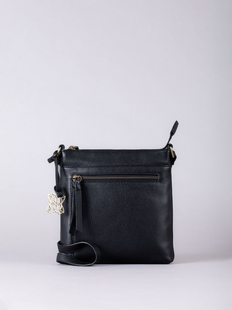 Lakeland Leather Black Beetham Small Cross-Body Bag - Image 1 of 6