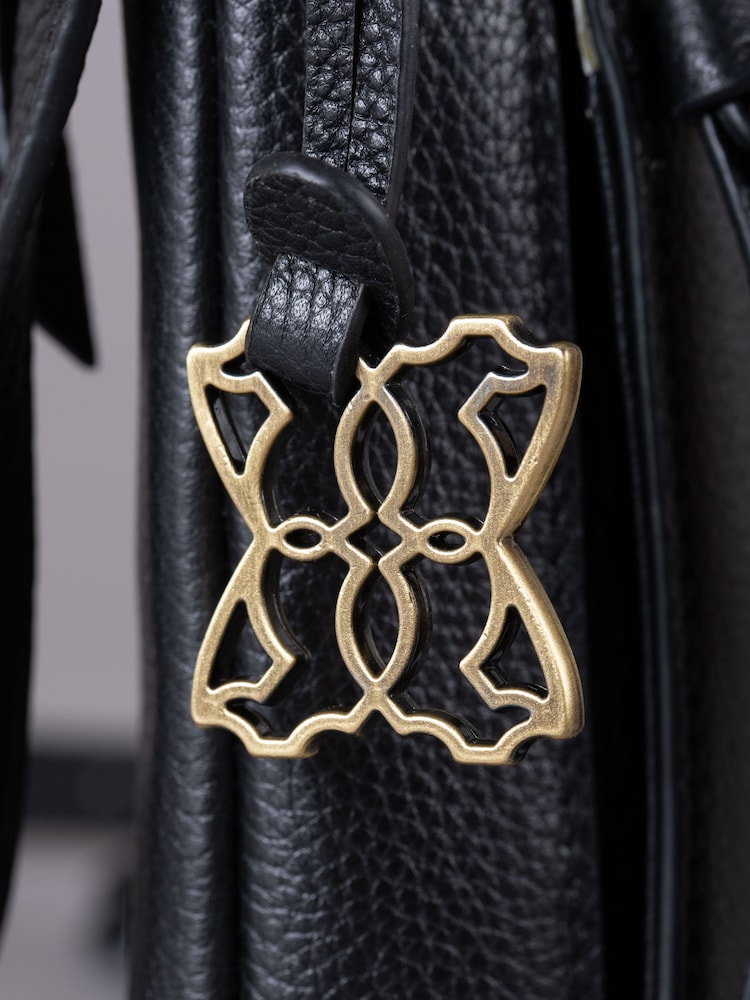 Lakeland Leather Black Beetham Small Cross-Body Bag - Image 3 of 6