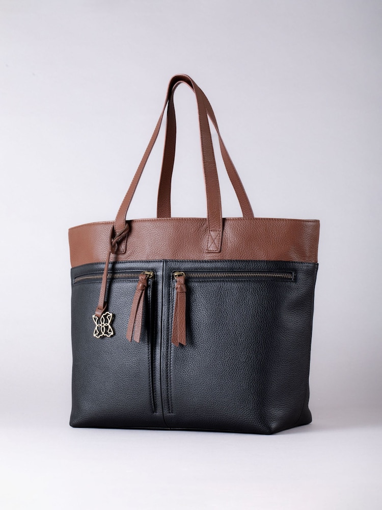 Lakeland Leather Black Beetham Tote Bag - Image 1 of 6