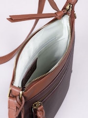 Lakeland Leather Brown Beetham Small Cross-Body Bag - Image 4 of 6
