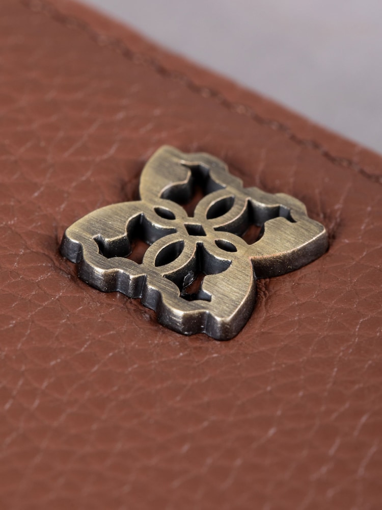 Lakeland Leather Brown Chrome Beetham Card Holder - Image 4 of 4