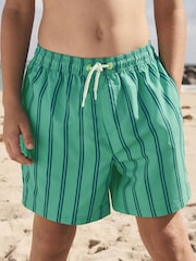 Green Stripe Swim Shorts (3-16yrs) - Image 1 of 9