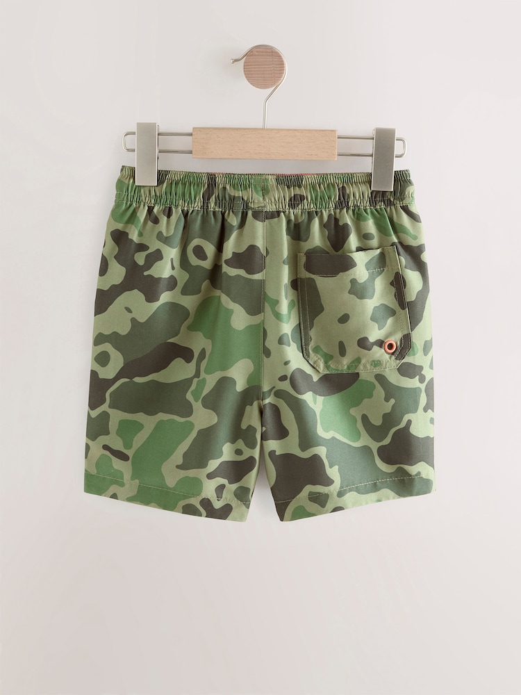 Khaki Camo Printed Swim Shorts (3-16yrs) - Image 2 of 4