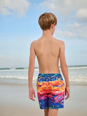 Blue/Yellow Printed Swim Shorts (3-16yrs) - Image 3 of 4