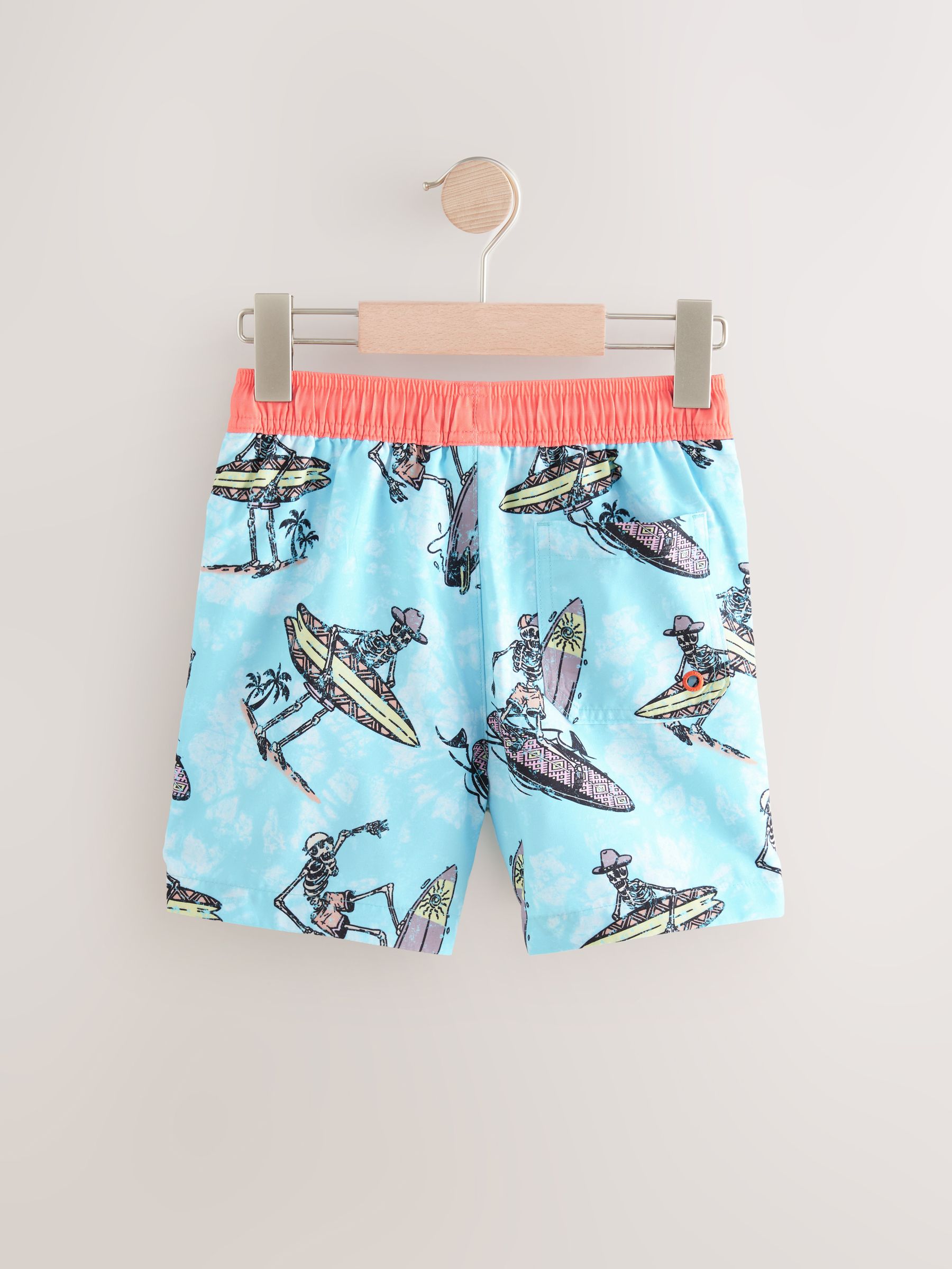 Buy Pale Blue Skeleton Printed Swim Shorts (3-16yrs) from Next USA