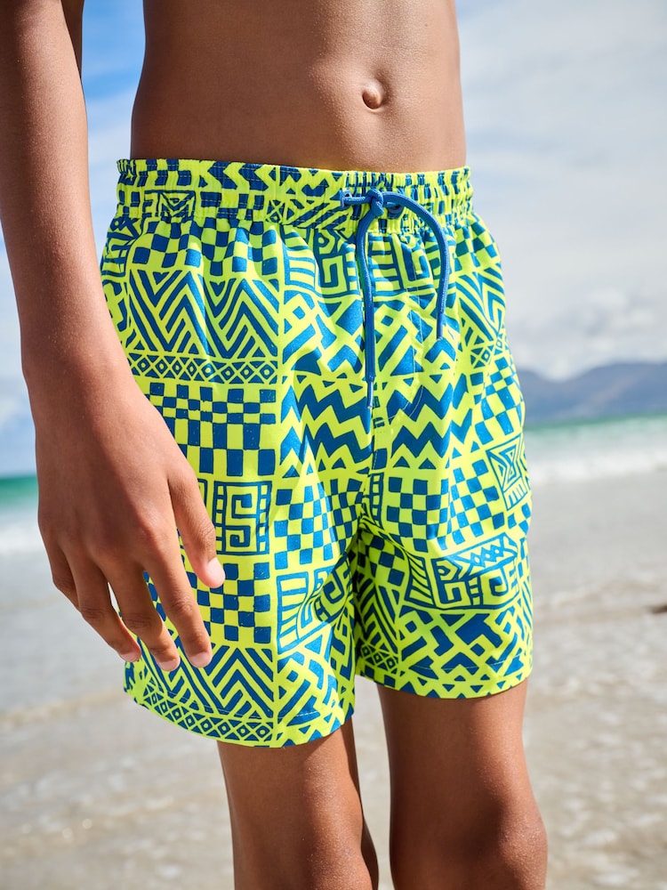 Yellow Printed Swim Shorts (3-16yrs) - Image 1 of 8