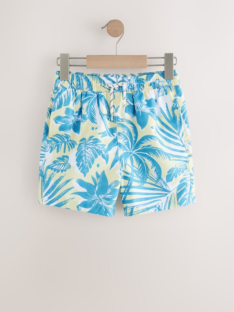 Yellow Palm Printed Swim Shorts (3-16yrs) - Image 1 of 1