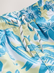 Yellow Palm Printed Swim Shorts (3-16yrs) - Image 3 of 4