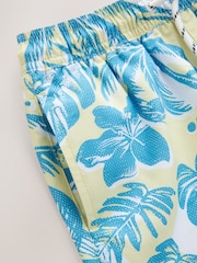 Yellow Palm Printed Swim Shorts (3-16yrs) - Image 4 of 4
