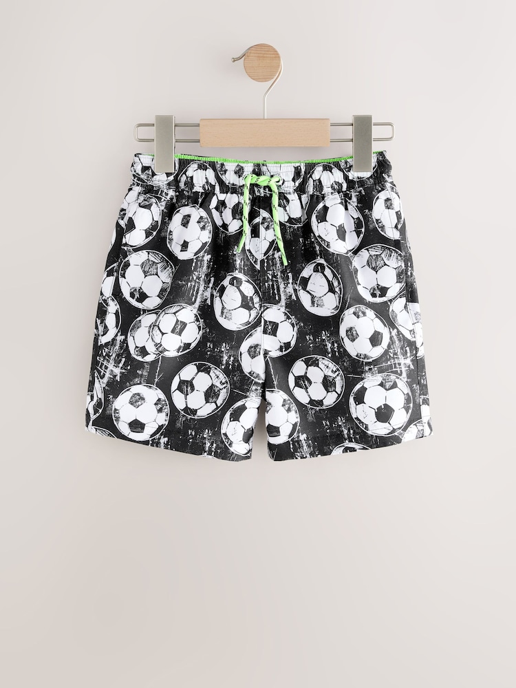 Black/White Printed Swim Shorts (3-16yrs) - Image 1 of 1