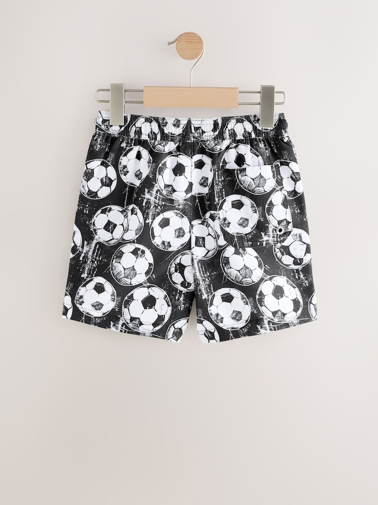 Black/White Printed Swim Shorts (3-16yrs) - Image 2 of 4