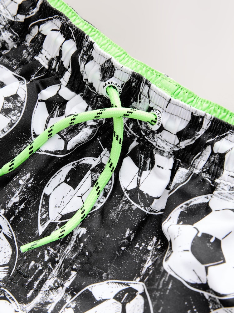 Black/White Printed Swim Shorts (3-16yrs) - Image 3 of 4