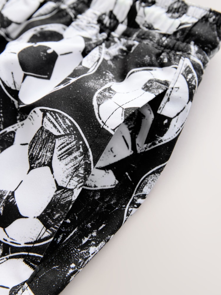Black/White Printed Swim Shorts (3-16yrs) - Image 4 of 4