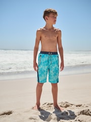 Blue Tie Dye Board Shorts (3-16yrs) - Image 2 of 4