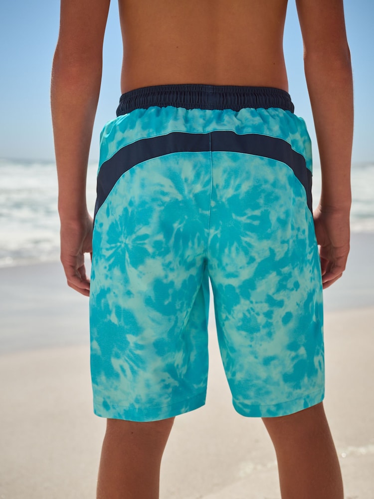 Blue Tie Dye Board Shorts (3-16yrs) - Image 3 of 4
