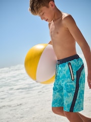 Blue Tie Dye Board Shorts (3-16yrs) - Image 4 of 4