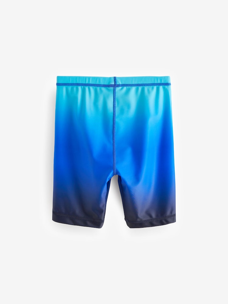 Blue Ombre Longer Length Stretch Swim Shorts (3-16yrs) - Image 2 of 3