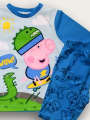 Brand Threads Blue Boys George Pig 100% Cotton Pyjamas Set - Image 4 of 4