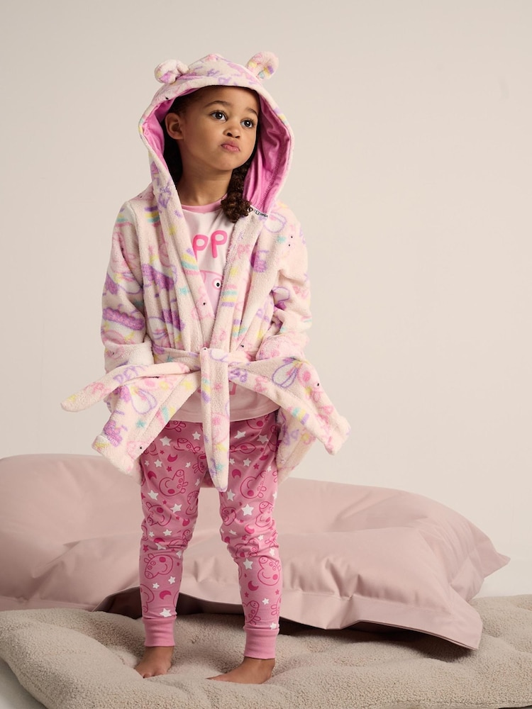 Brand Threads Pink Girls Peppa Pig Dressing Gown - Image 1 of 6