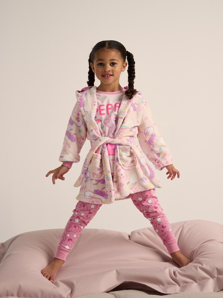 Brand Threads Pink Girls Peppa Pig Dressing Gown - Image 2 of 6