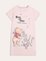 Brand Threads Pink Ladies Disney Winnie The Pooh 100% Cotton Nightie - Image 1 of 3