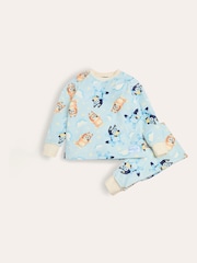Brand Threads Blue Unisex Bluey Divine Fleece Pyjamas Set - Image 2 of 4