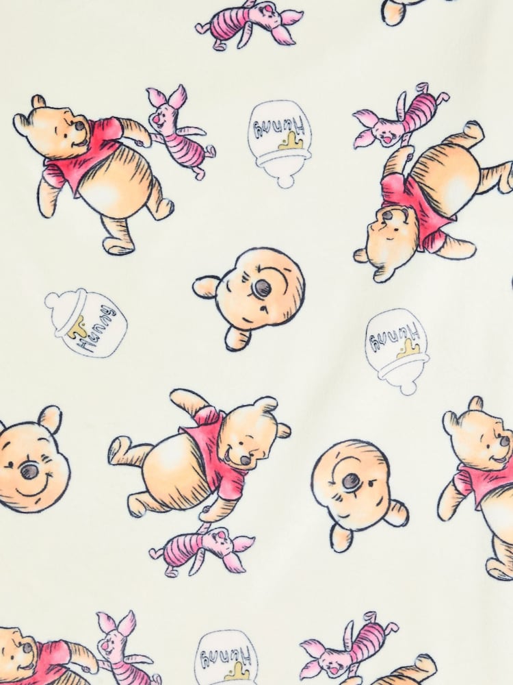 Brand Threads White Disney Winnie The Pooh Ladies Divine Fleece Pyjamas Set - Image 4 of 4