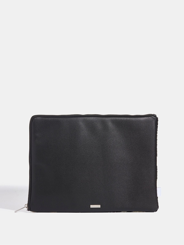 Skinnydip Black Daisy Fuzzy Laptop Case - 13" - Image 2 of 7