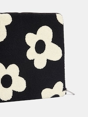 Skinnydip Black Daisy Fuzzy Laptop Case - 13" - Image 4 of 7