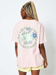 Skinnydip Pink The World Doesnt Revolve Around You T-Shirt - Image 1 of 4