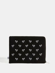Skinnydip Black Embroidered Bow Laptop Case - 13" - Image 2 of 5