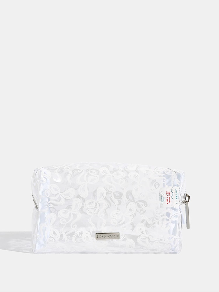 Skinnydip White Bow Makeup Bag - Image 2 of 5