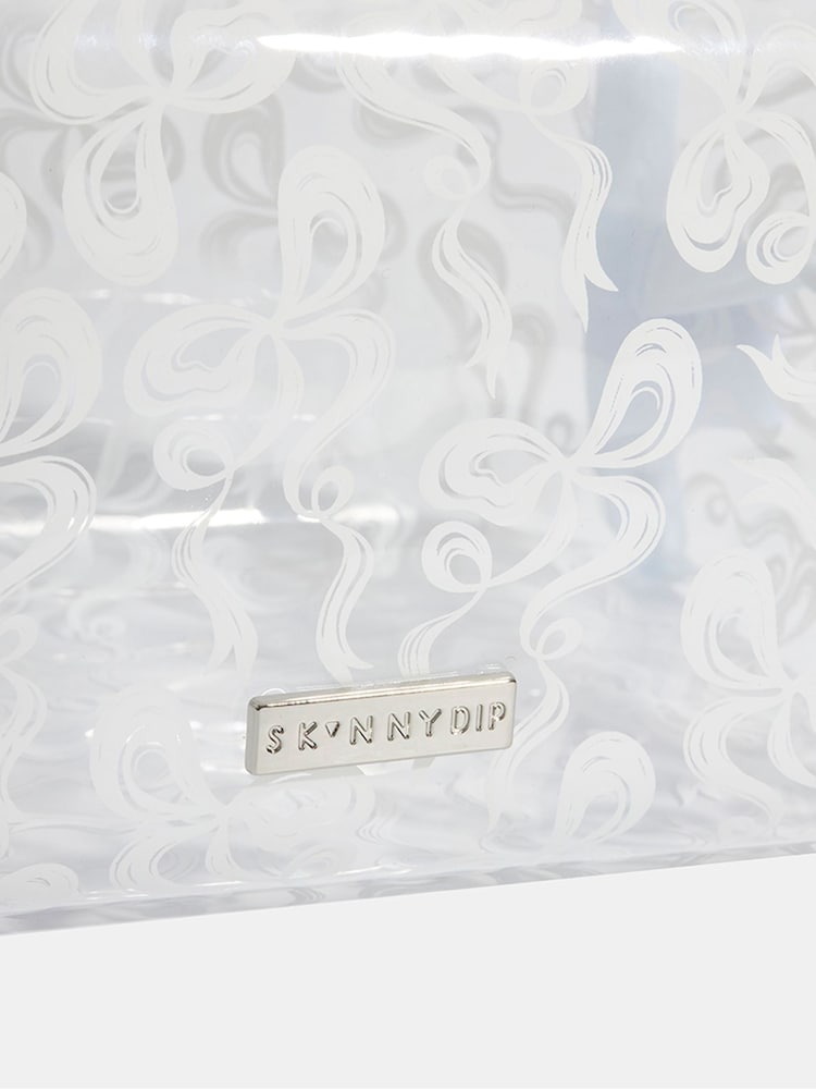 Skinnydip White Bow Makeup Bag - Image 5 of 5