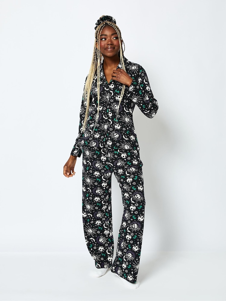 Skinnydip Black Disney Nightmare Before Christmas Jack Pyjama Set in Black' - Image 1 of 6