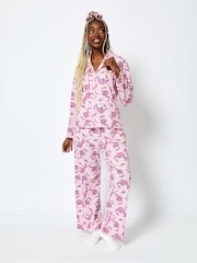 Skinnydip Pink Disney Cheshire Cat Pyjamas Set - Image 1 of 6