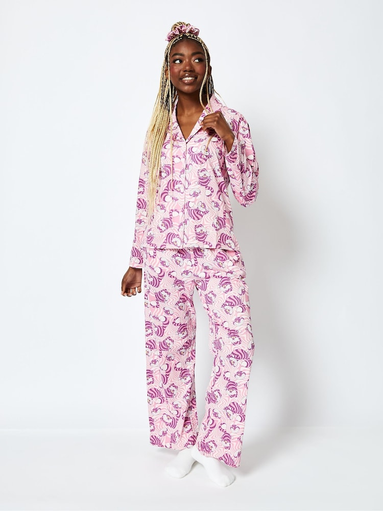 Skinnydip Pink Disney Cheshire Cat Pyjamas Set - Image 1 of 6