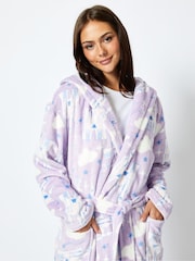 Skinnydip Lilac Disney Living In a Fantasy Print Dressing Gown - Image 3 of 4